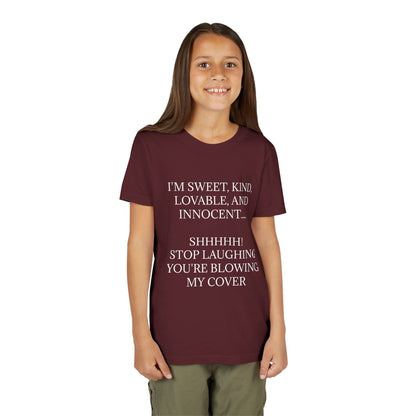 Blowing My Cover Youth Unisex Short Sleeve Crewneck Tee