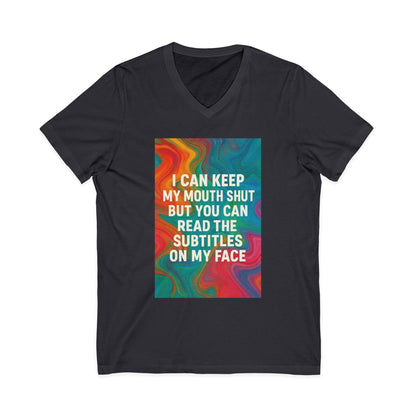 Subtitles Unisex Short Sleeve V-Neck Tee