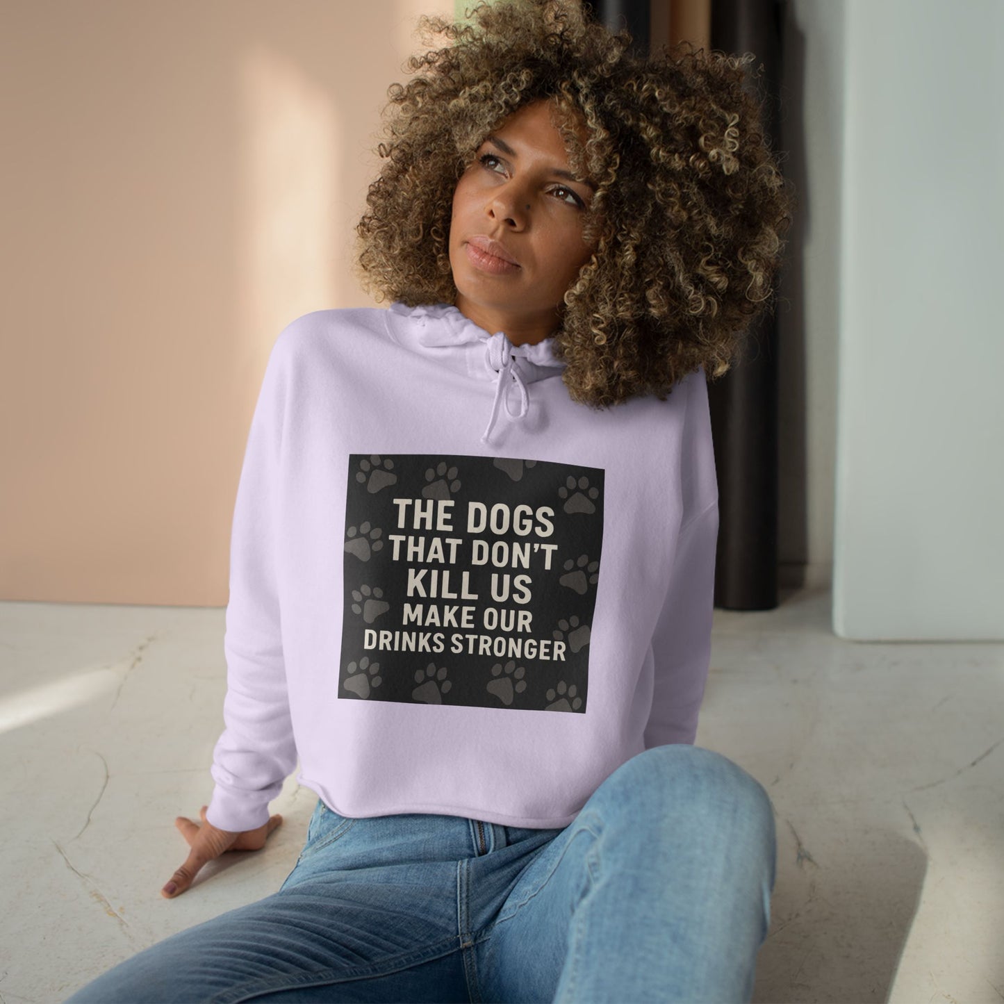 Drinks Stronger Women's Crop Hoodie