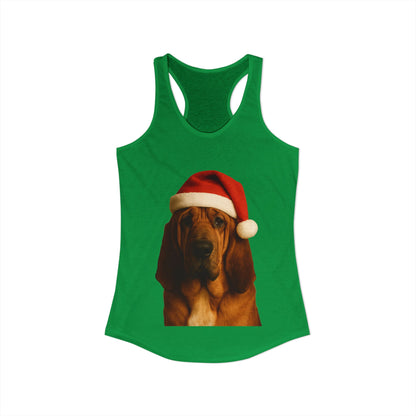 Santa Paws Bloodhound Women's Racerback Tank