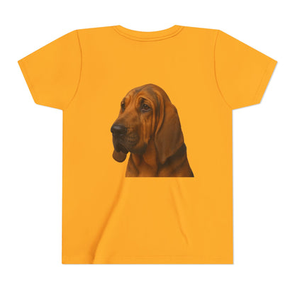 Bloodhound Head Youth Unisex Short Sleeve Crewneck Tee