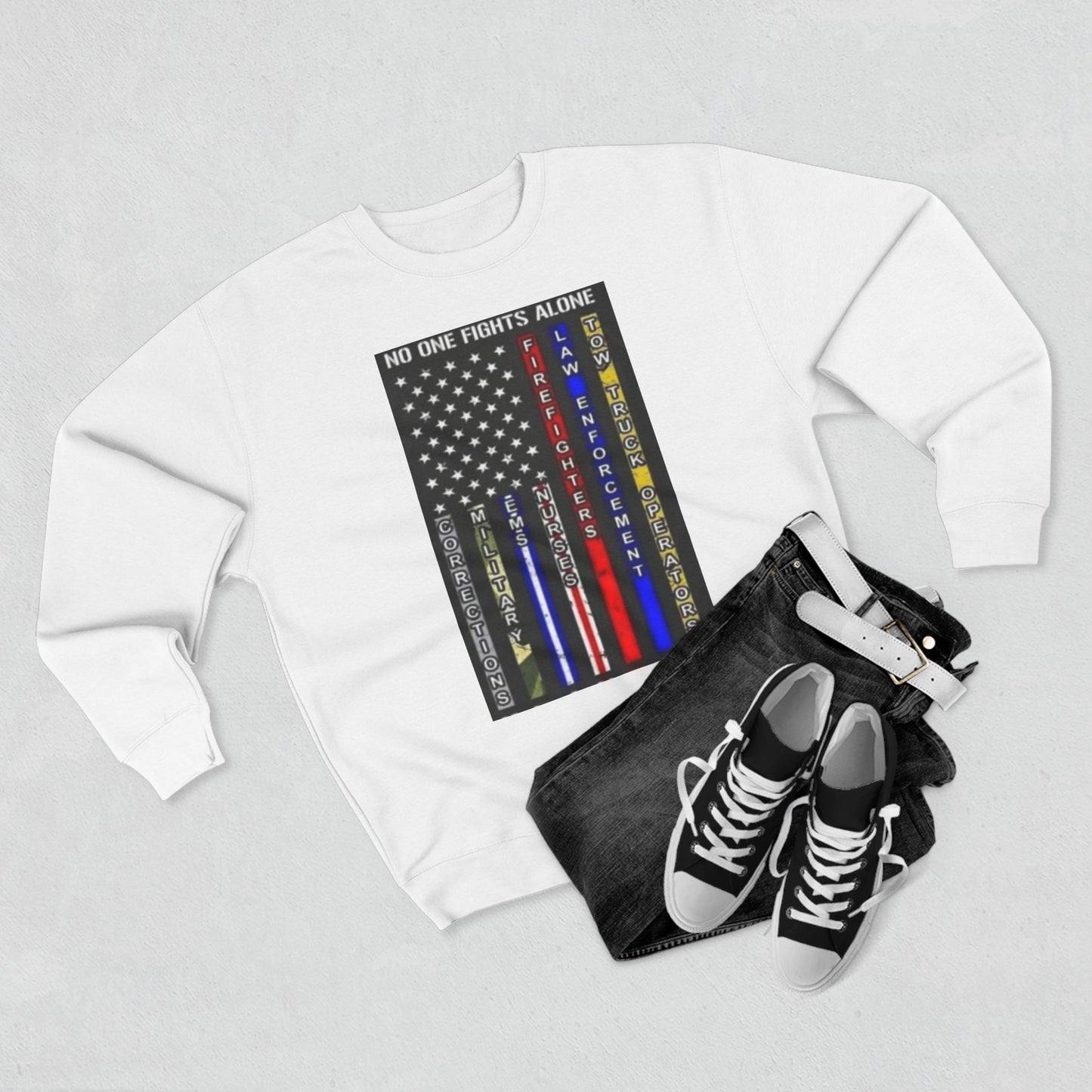 No One Fights Alone Unisex Crewneck Sweatshirt