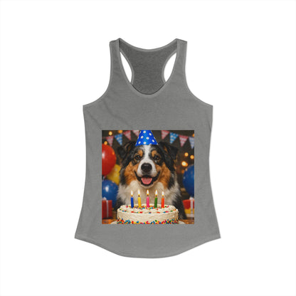 Birthday Buddy Aussie Women's Racerback Tank