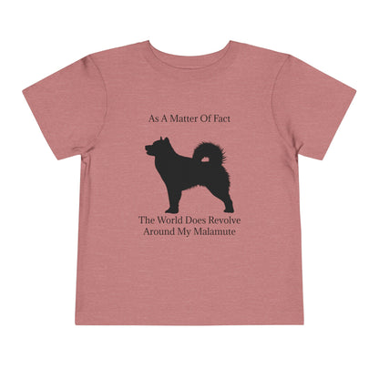 Matter Of Fact Malamute Toddler Unisex Short Sleeve Crewneck Tee