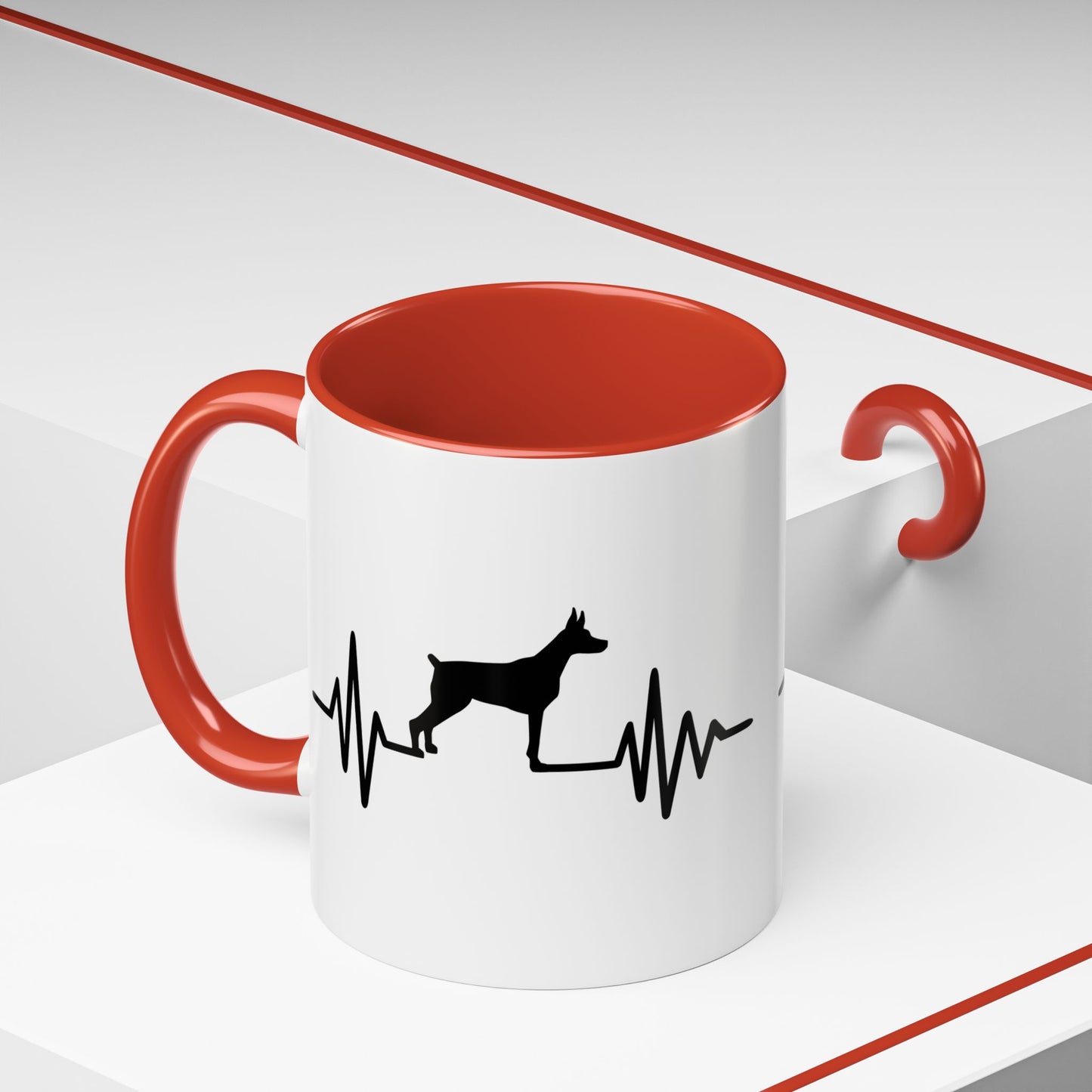 My Heart Beats For Dobermans 2-Tone Coffee Mug