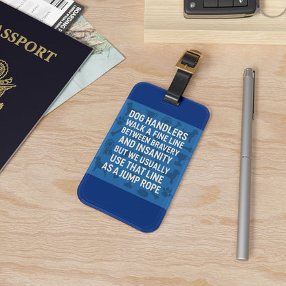 Jump Rope Leather Strap Luggage Tag