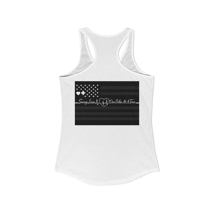 Thin White Line Women's Racerback Tank
