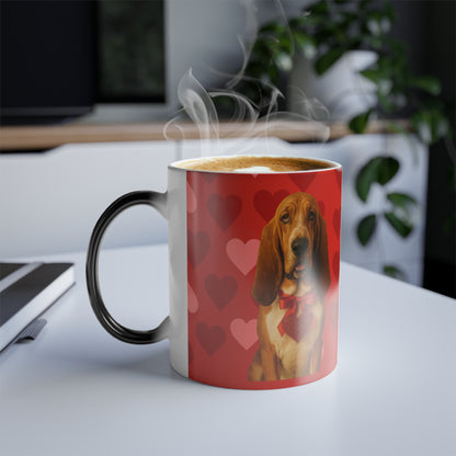 Cupid's Companion Basset Color Changing Mug