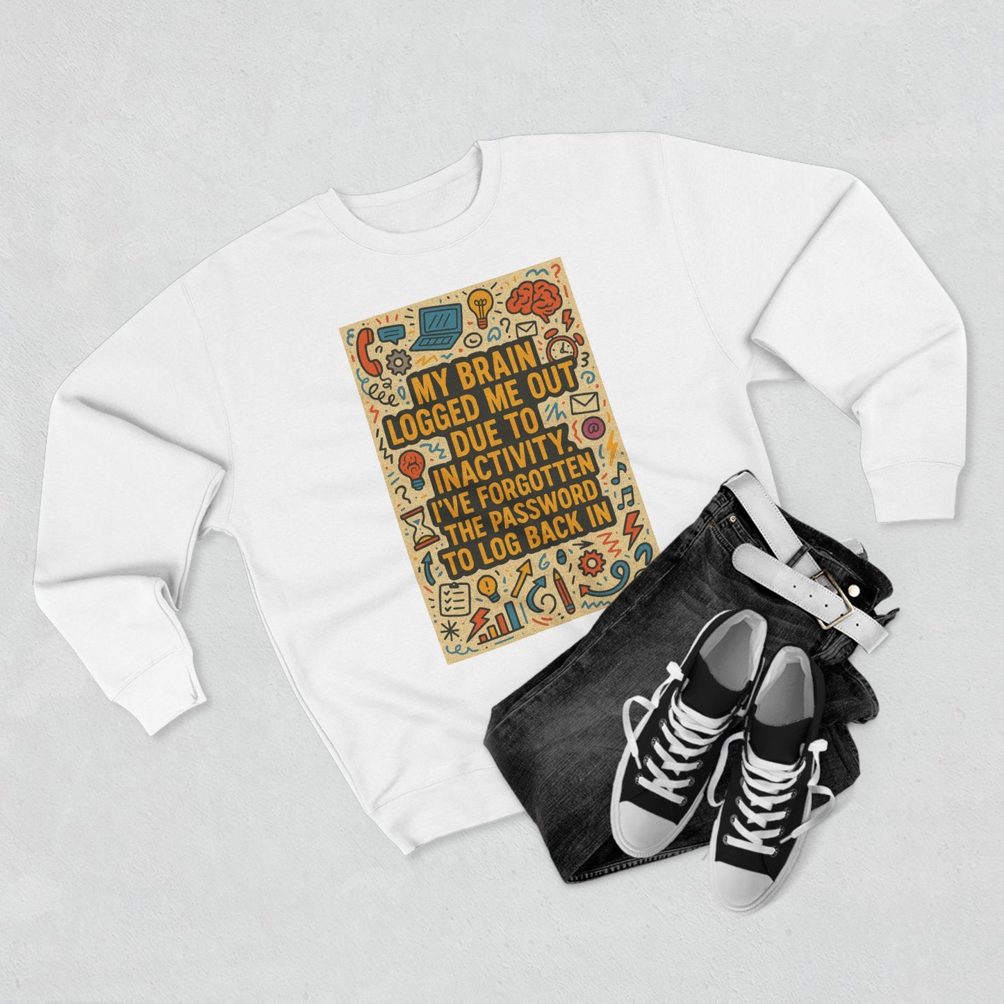 Logged Out Unisex Crewneck Sweatshirt