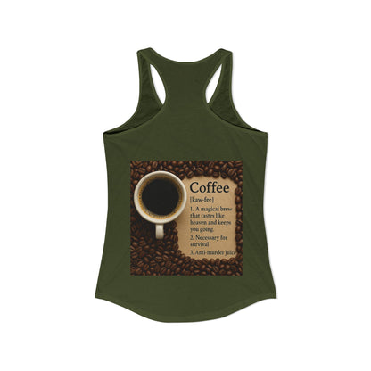 Coffee Definition Women's Racerback Tank
