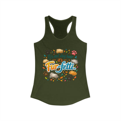 Fur-Fetti Dog Women's Racerback Tank
