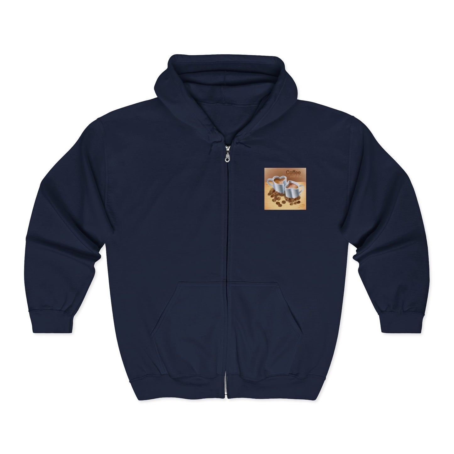 Coffee With Love Unisex Full Zip Hoodie