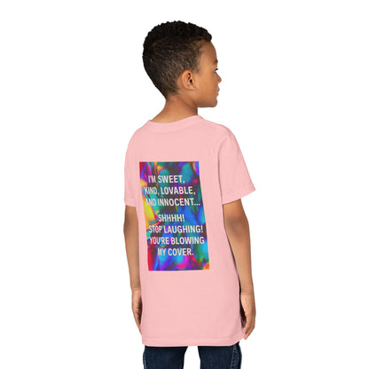 Blowing My Cover Youth Unisex Short Sleeve Crewneck Tee