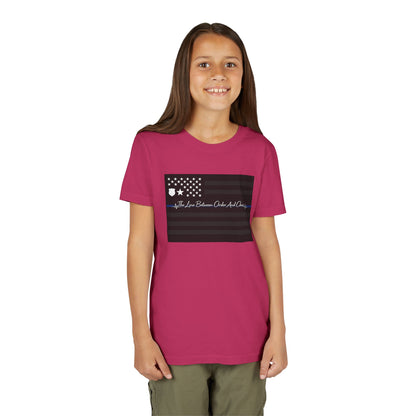 Thin Blue Line Youth Unisex Short Sleeve Crewneck Tee