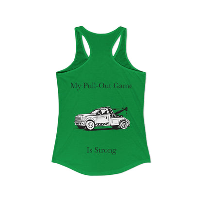 Pull Out Wheel Lift Tow Truck Women's Racerback Tank