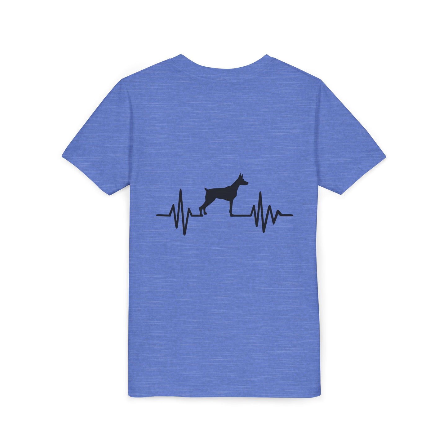My Heart Beats For Dobermans Youth Unisex Short Sleeve Crewneck Tee