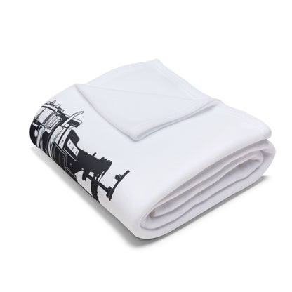 Pull Out Heavy Tow Truck Arctic Fleece Blanket