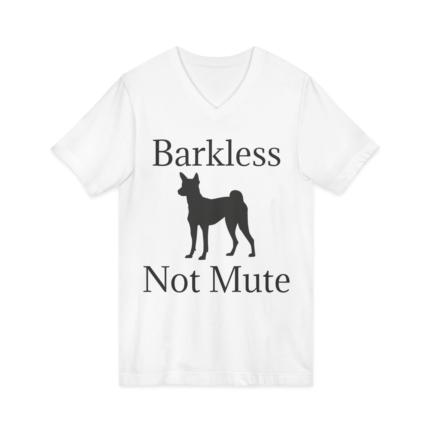 Barkless Not Mute Unisex Short Sleeve V-Neck Tee