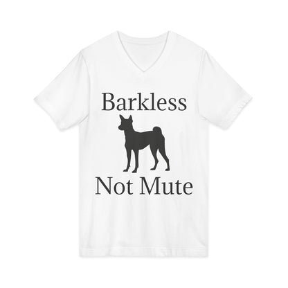 Barkless Not Mute Unisex Short Sleeve V-Neck Tee