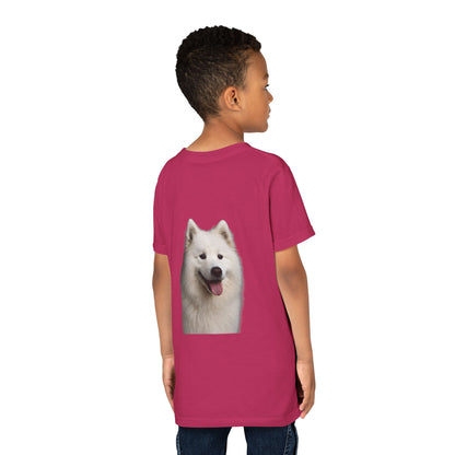 Samoyed Head Youth Unisex Short Sleeve Crewneck Tee