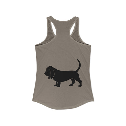 Basset Silhouette Women's Racerback Tank