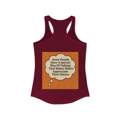 Special Way Of Talking Women's Racerback Tank