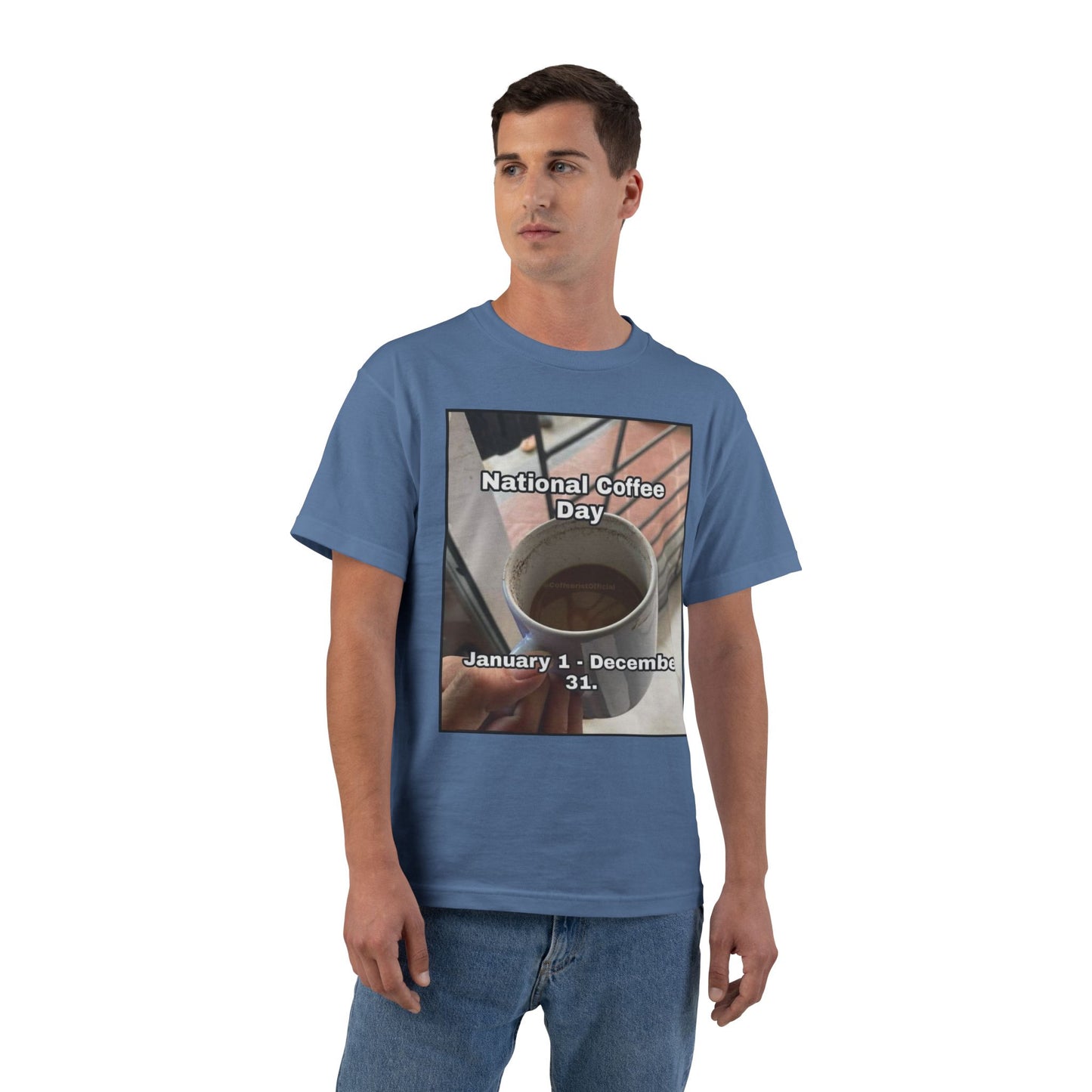 National Coffee Day Men's Short-Sleeve Crewneck Tee