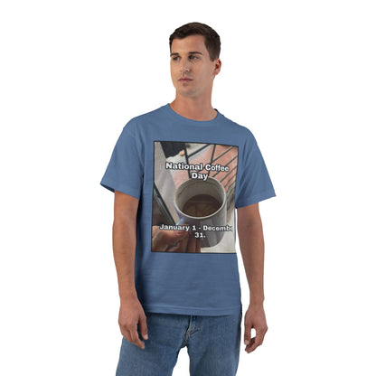 National Coffee Day Men's Short-Sleeve Crewneck Tee