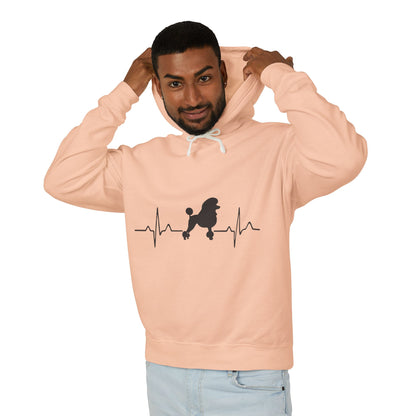 My Heart Beats For Poodles Unisex Lightweight Hoodie
