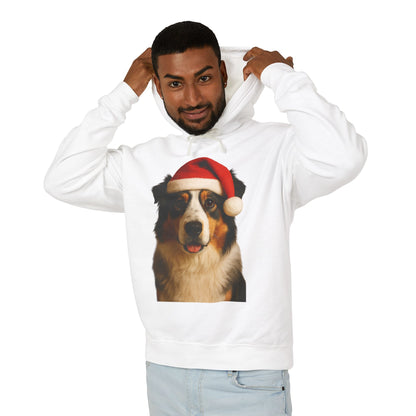 Santa Paws Aussie Unisex Lightweight Hoodie