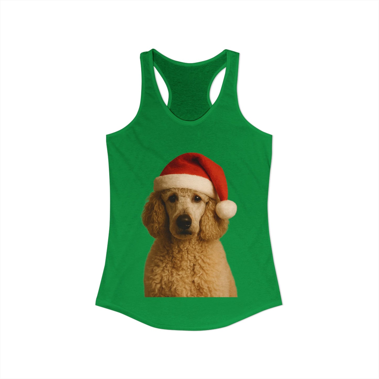 Santa Paws Poodle Women's Racerback Tank