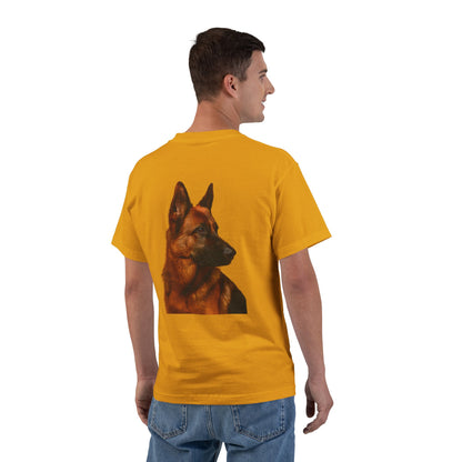 German Shepherd Head Men's Short-Sleeve Crewneck Tee