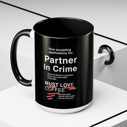 Partner In Crime 2-Tone Coffee Mug