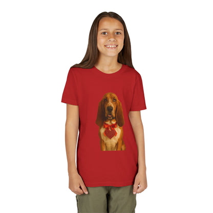 Cupid's Companion Basset Youth Unisex Short Sleeve Crewneck Tee