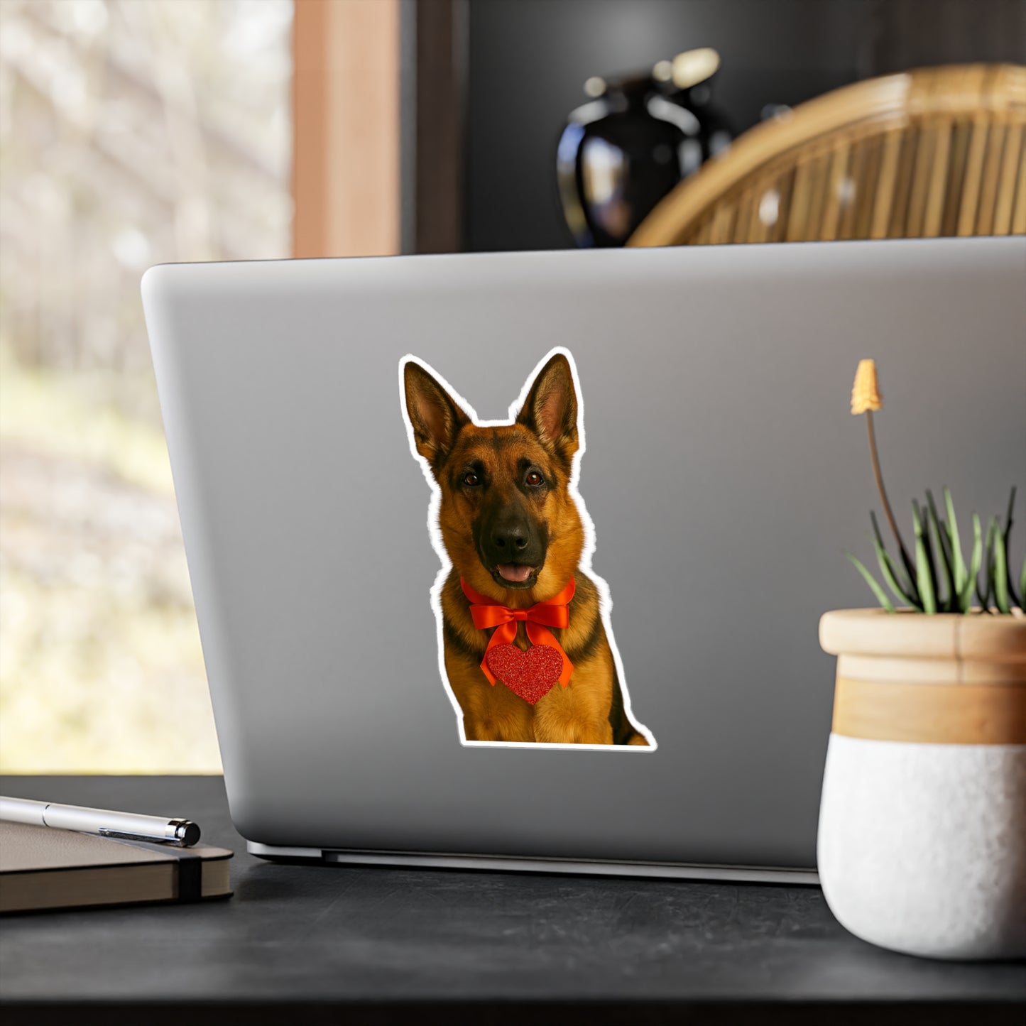 Cupid's Companion German Shepherd Vinyl Decal