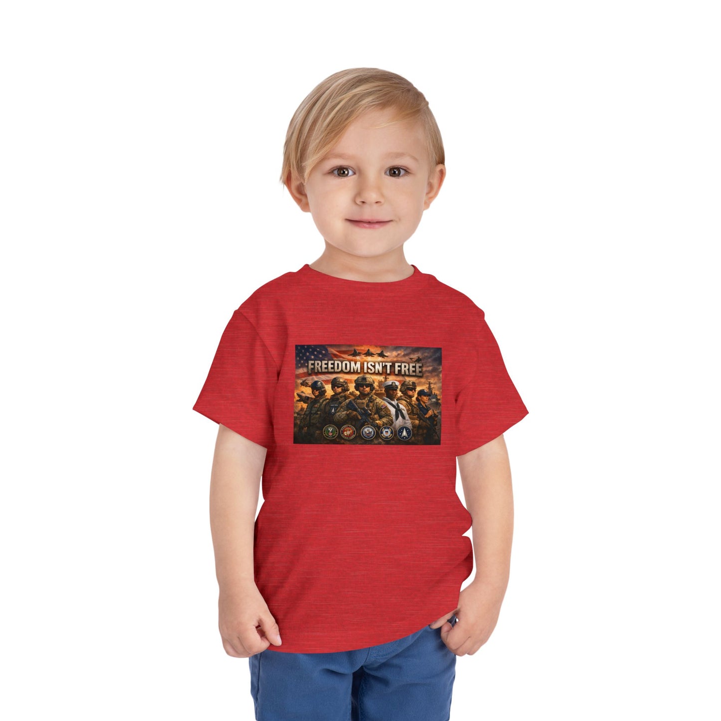 Freedom Isn't  Free Toddler Unisex Short Sleeve Crewneck Tee