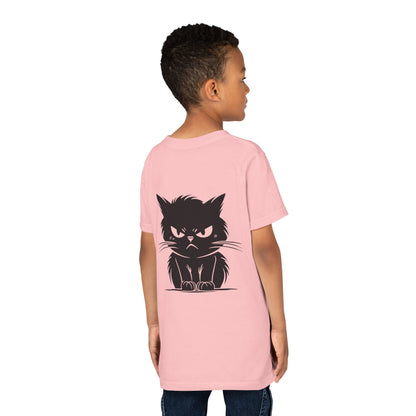 Angry Cat Youth Unisex Short Sleeve Crewneck Tee