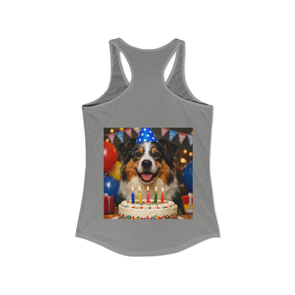 Birthday Buddy Aussie Women's Racerback Tank