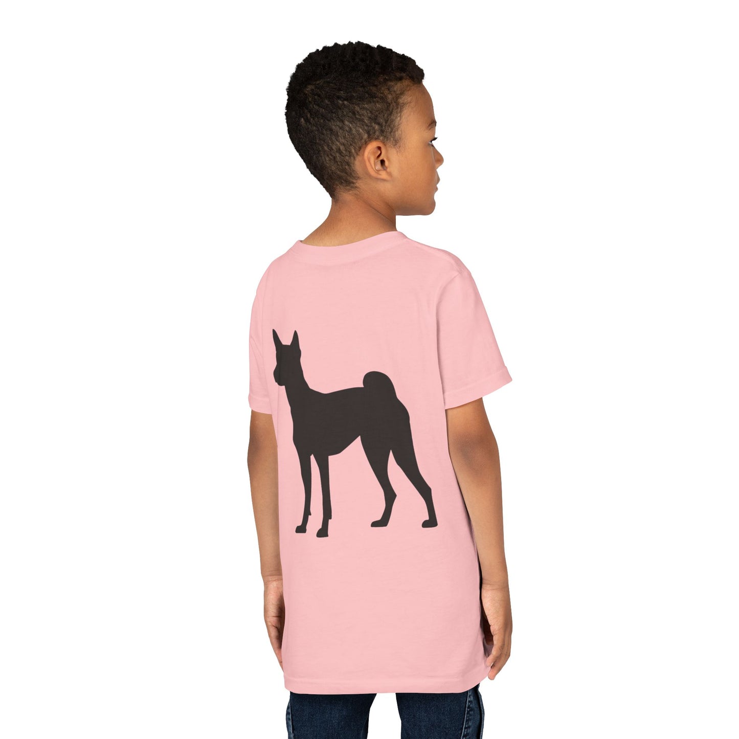 Basenji Silhouette Youth Unisex Short Sleeve Crewneck Tee