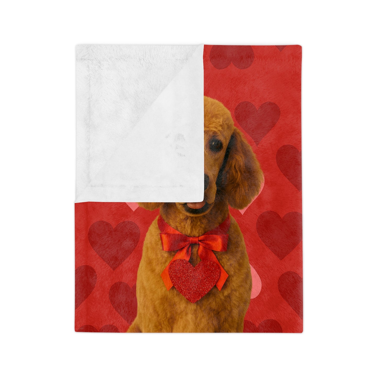 Cupid's Companion Poodle Velveteen Microfiber Blanket
