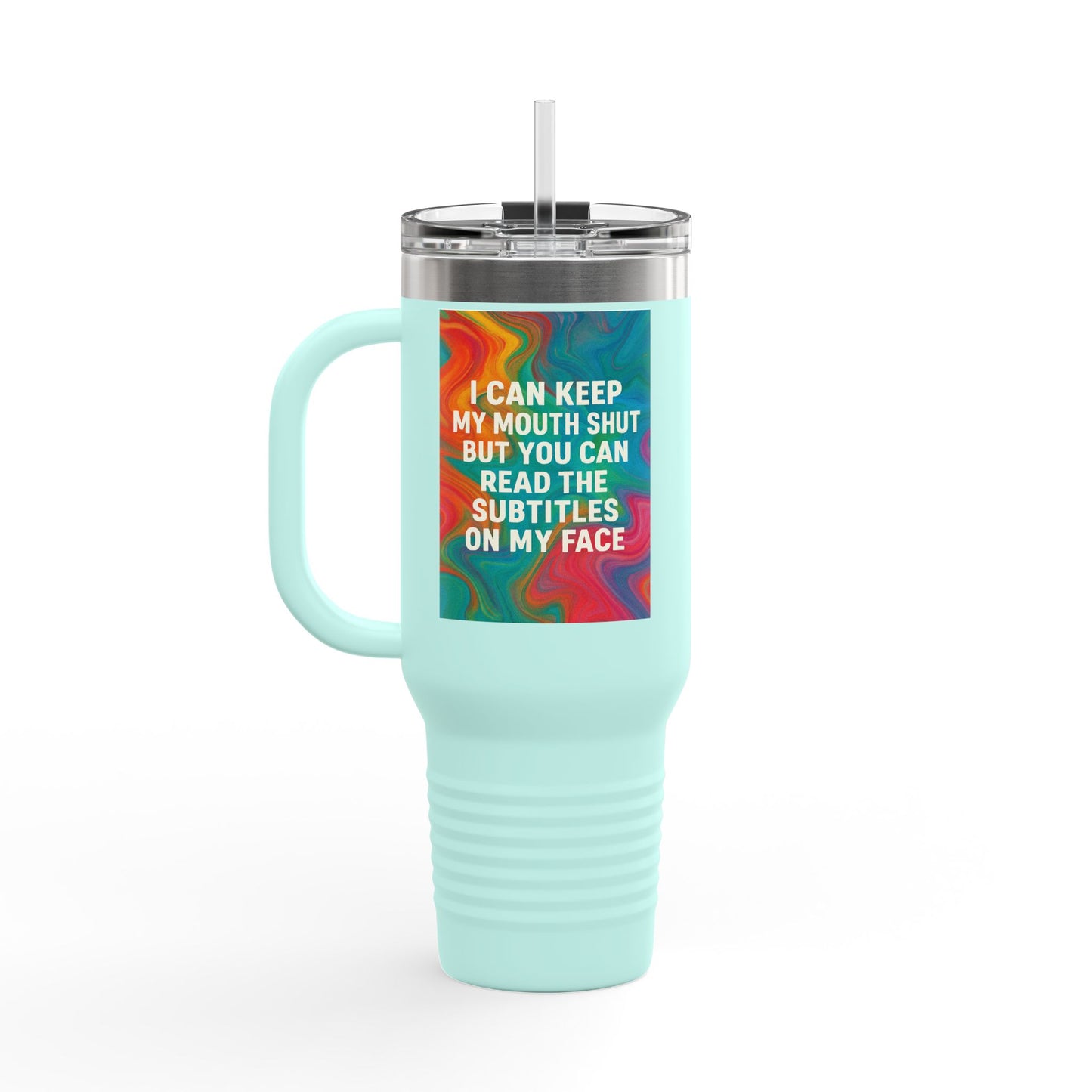 Subtitles Insulated Travel Mug