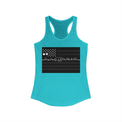 Thin White Line Women's Racerback Tank