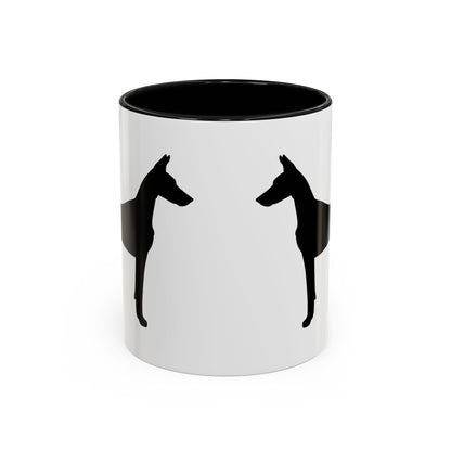 Doberman Silhouette 2-Tone Coffee Mug