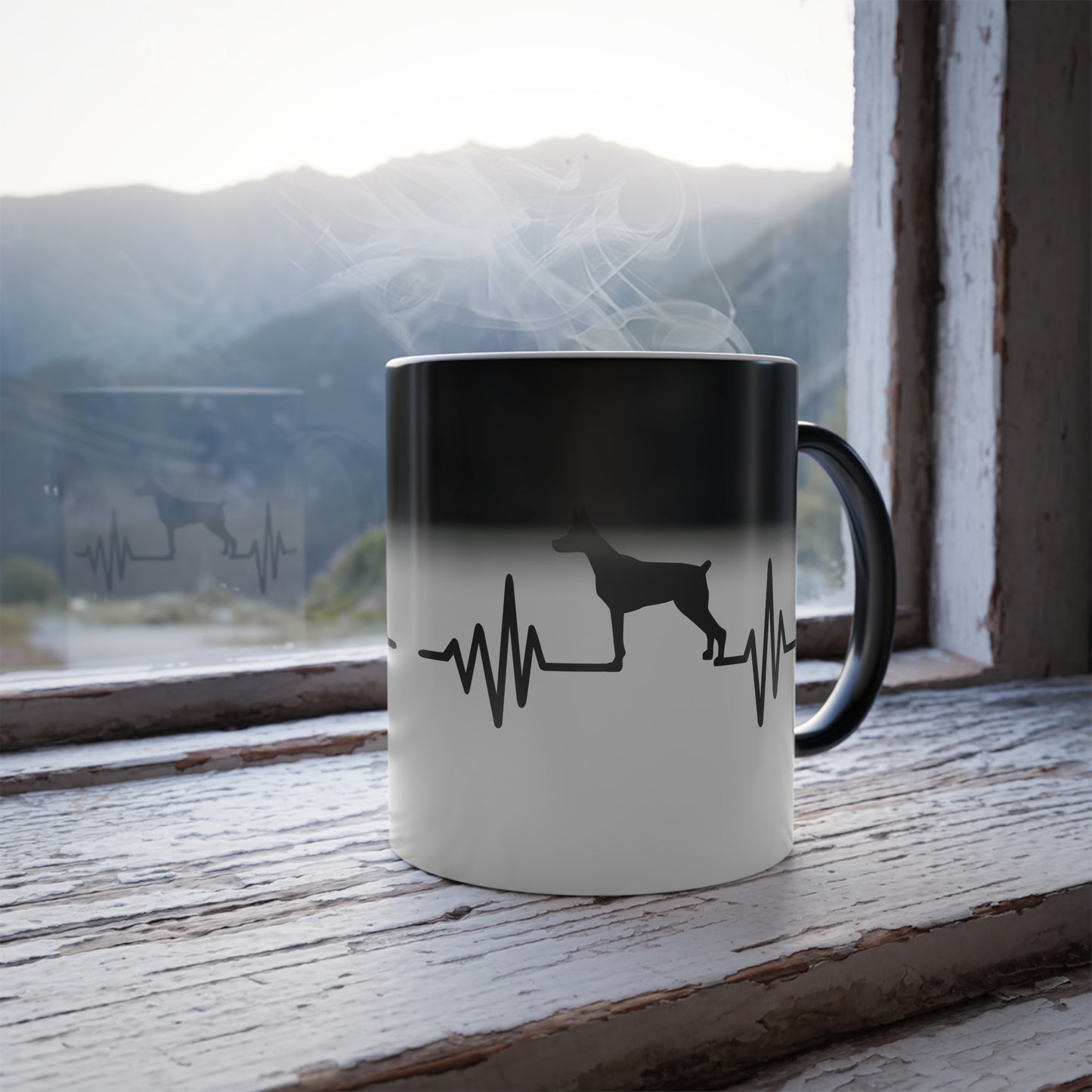 My Heart Beats For Dobermans Color Changing Mug