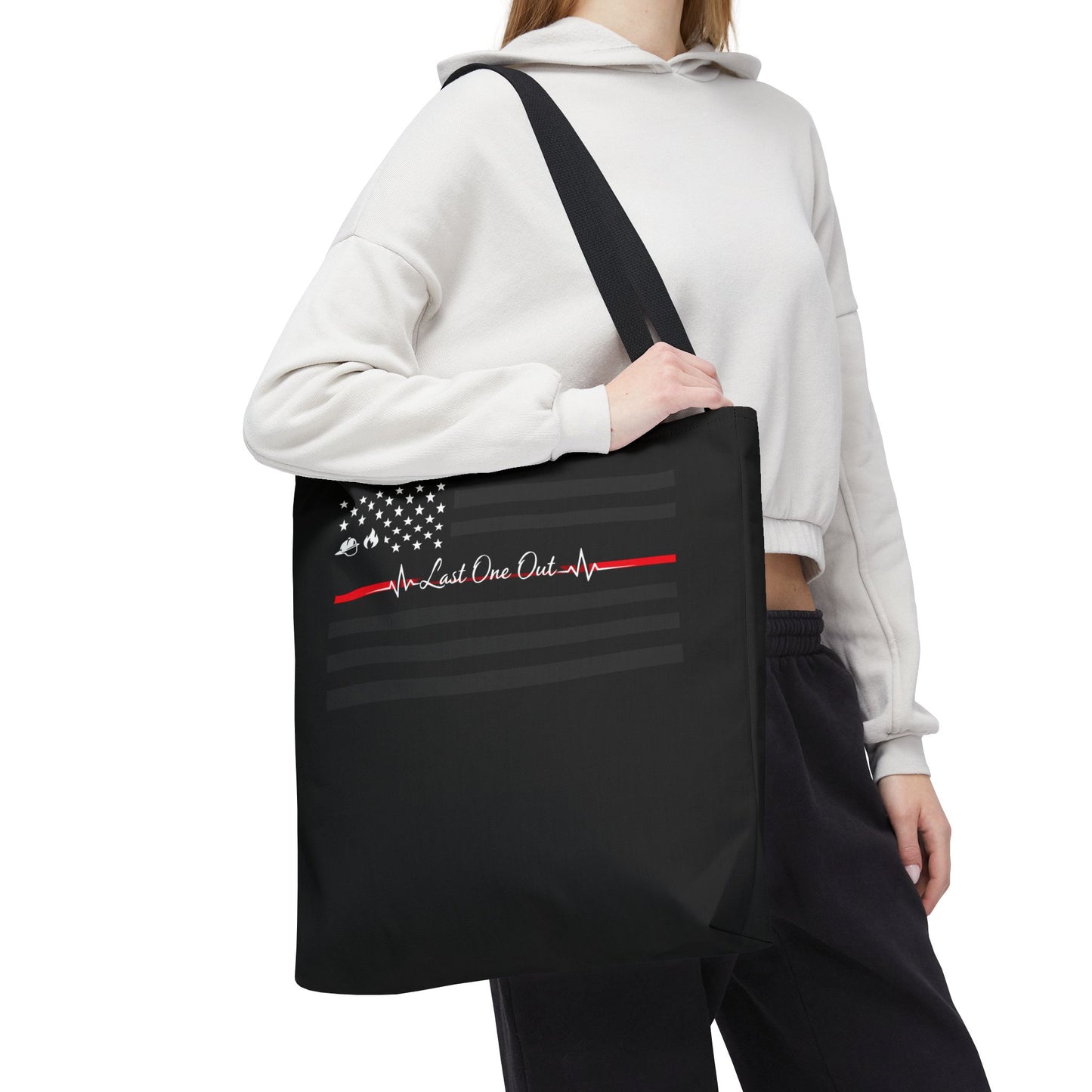 Thin Red Line Tote Bag