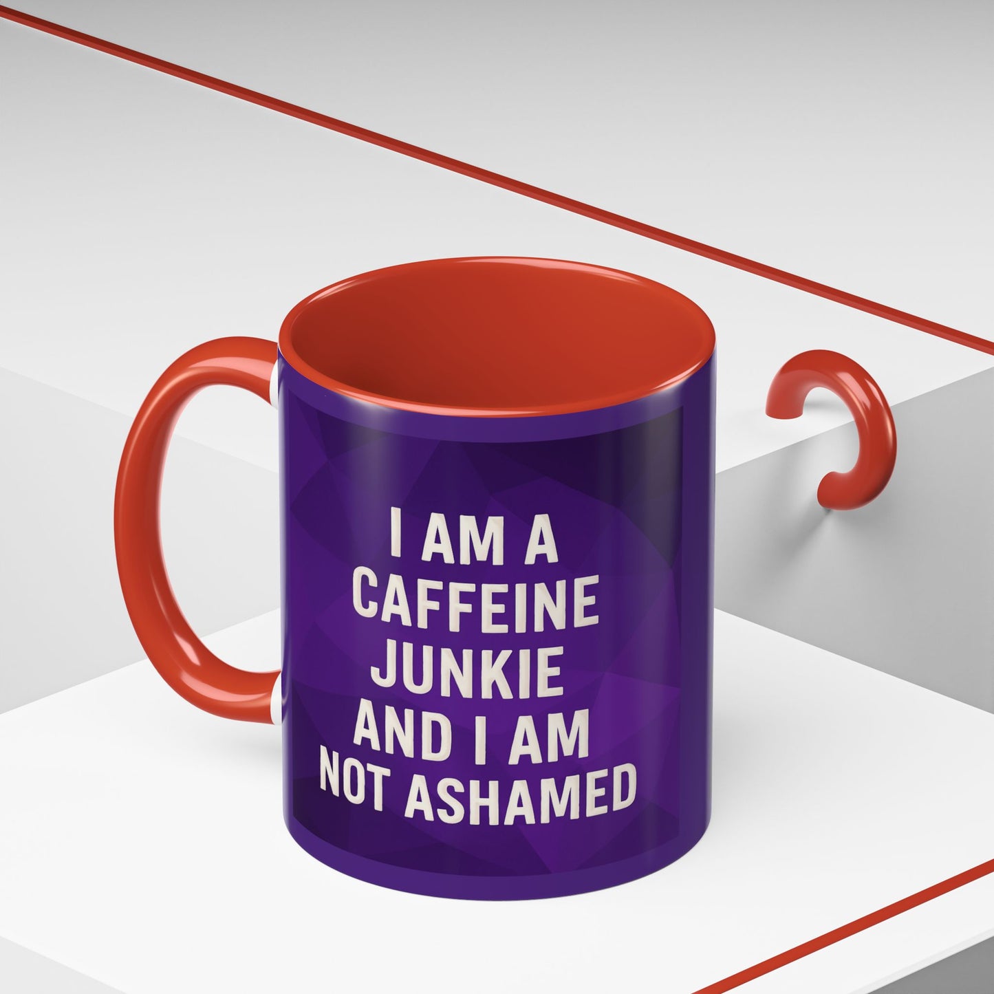 Caffeine Junkie 2-Tone Coffee Mug