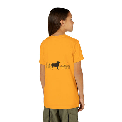 My Heart Beats For Aussies Youth Unisex Short Sleeve Crewneck Tee