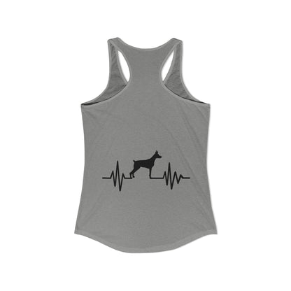 My Heart Beats For Dobermans Women's Racerback Tank
