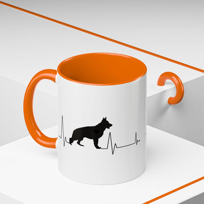 My Heart Beats For German Shepherds 2-Tone Coffee Mug