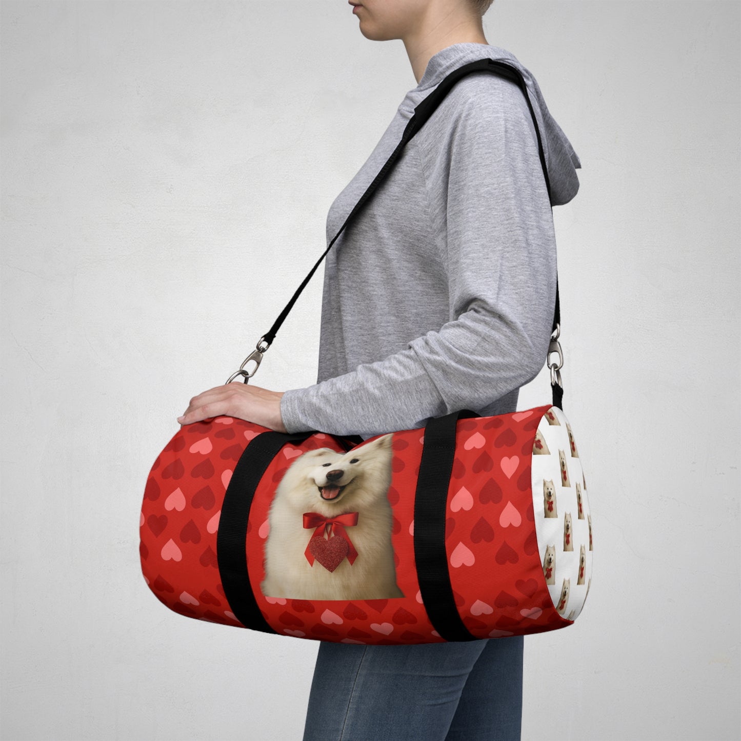 Cupid's Companion Samoyed  Duffel Bag